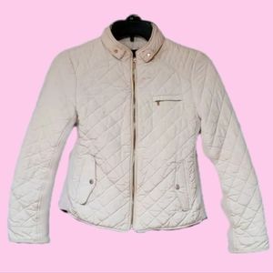 ZARA Woman Diamond Quilted Equestrian Riding Rider Style Coat Jacket size L